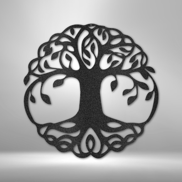 Classic Tree of Life Steel Sign Laser Cut Powder Coated Home & Office Metal Wall